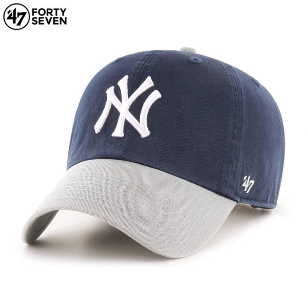 ヤンキース キャップ '47 クリーンナップ ネイビー×グレー キャップ|47