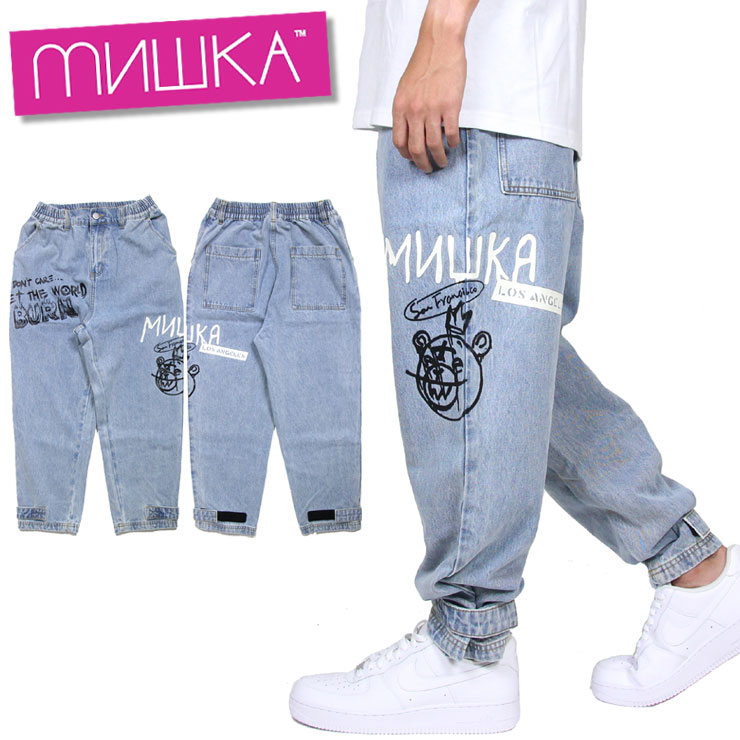 B系 ストリート系 MISHKA ミシカ PANT MAW200904 デニムパンツ ジョガーパンツ ASYLUM（アサイラム）