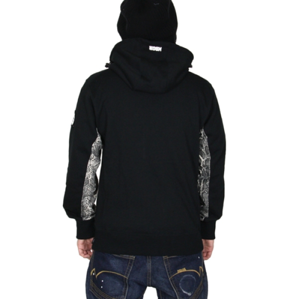 STYLISH BLACK SNAKE ZIP HOODY ジップパーカー|MSGR|ストリート