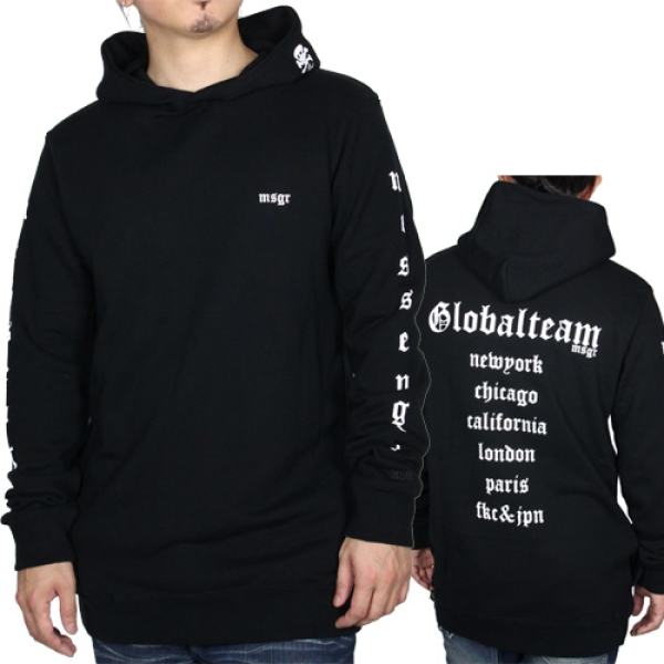 GLOBAL TEAM LONG LENGTH PULL HOOD パーカー|MSGR|ストリート