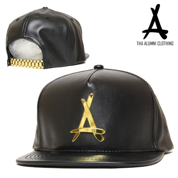 24K LEATHER PRESIDENTIAL (BLACK) キャップ スナップバック