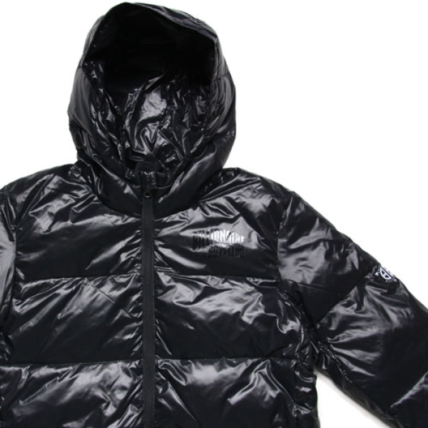 HOODED PUFFA JACKET BLACK B16402 ダウンジャケット