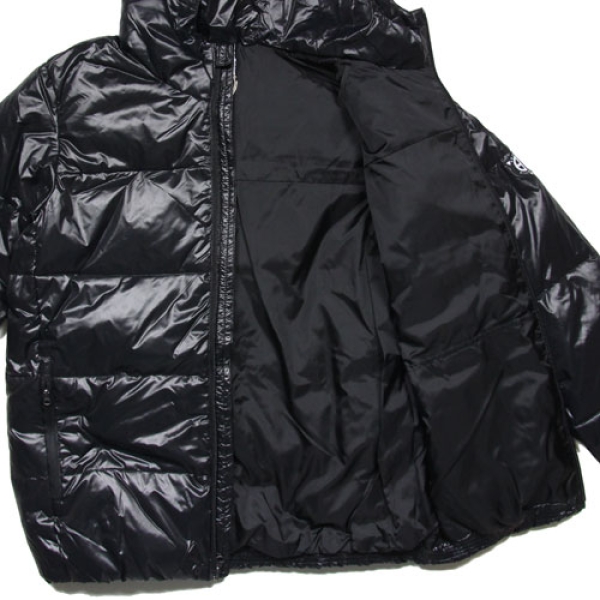 HOODED PUFFA JACKET BLACK B16402 ダウンジャケット