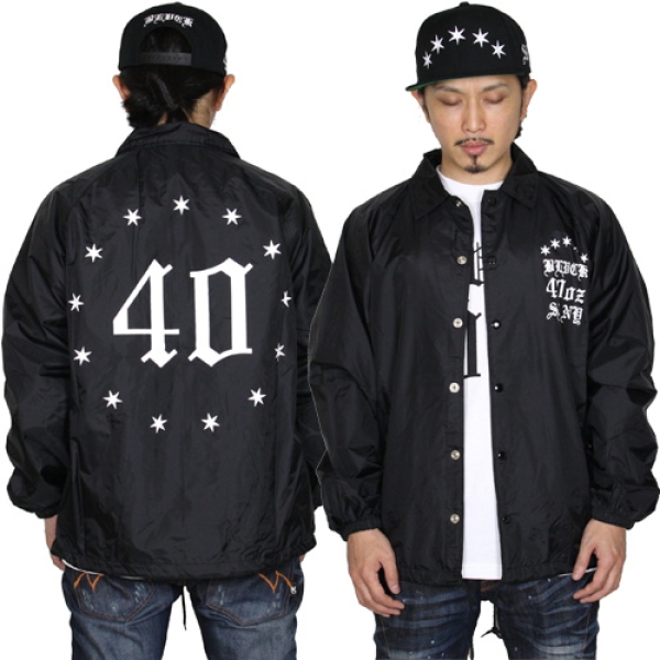 BLACK SCALE×40oz NYC BLACK 40OZ SF COACHES JACKET コーチ