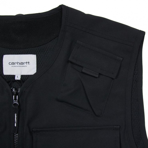 Carhartt◇Elmwood Vest/タグ付/ベスト/L/ポリエステル/BLK/無地/IO26023-