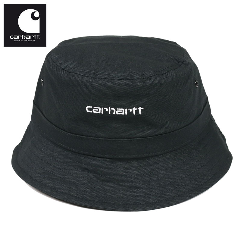 B系 ストリート系 CARHARTT カーハート SCRIPT BUCKET HAT I029937 ハット 帽子  ASYLUM（アサイラム）