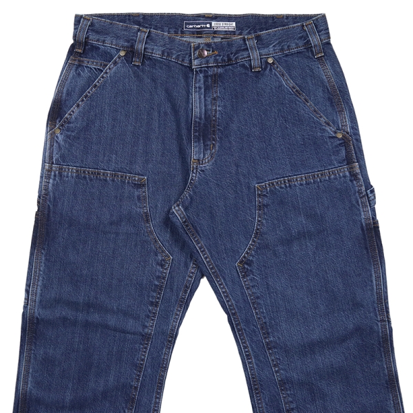 LOOSE STRAIGHT DOUBLE-FRONT DENIM DUNGAREE 104944 デニムパンツ