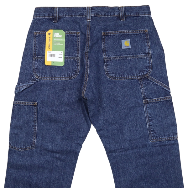 LOOSE STRAIGHT DOUBLE-FRONT DENIM DUNGAREE 104944 デニムパンツ