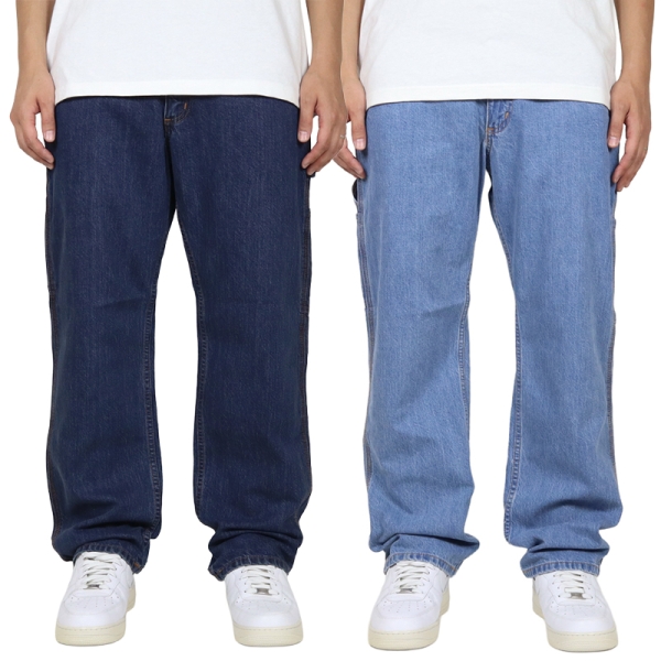 LOOSE STRAIGHT DENIM DUNGAREE 104941 デニムパンツ ジーンズ ワイド