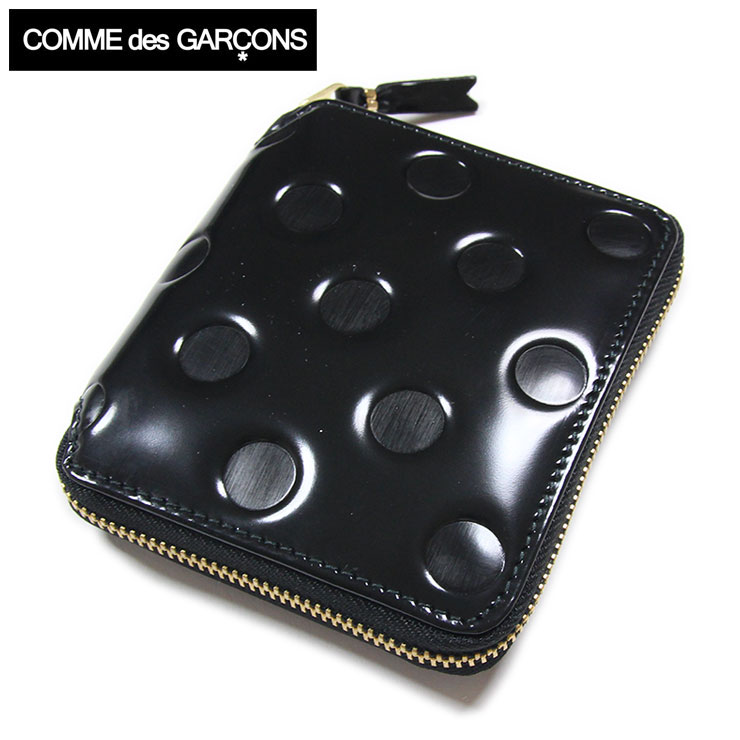 【極美品】COMME des GARCONS 折り財布 ポルカドット ブラック