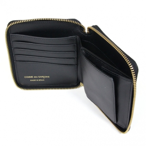 ラウンドファスナー二つ折り財布 タータンチェックパッチワーク