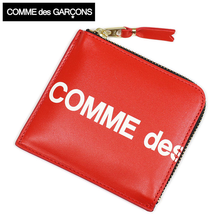 新品 コムデギャルソン COMME des GARCONS コインケース ヒュージ ロゴ レッド