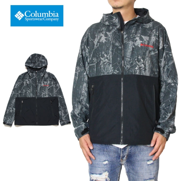 HAZEN PATTERNED JACKET PM3728 BLACK ウインドジャケット マウンテン
