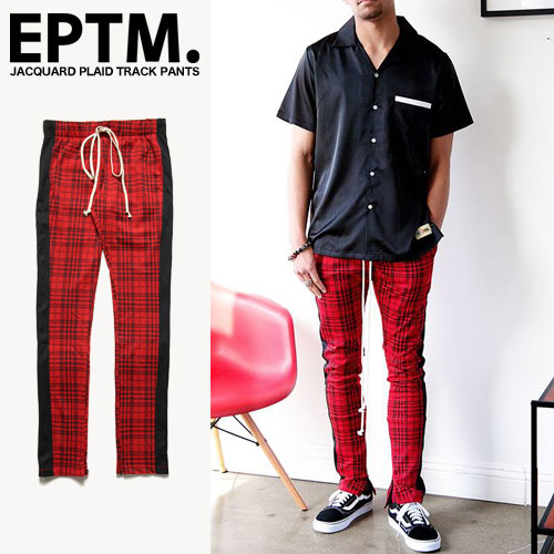 eptm plaid track pants