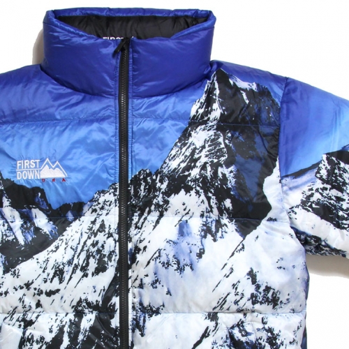 FIRST DOWN MOUNTAIN PRINT DOWN JACKET