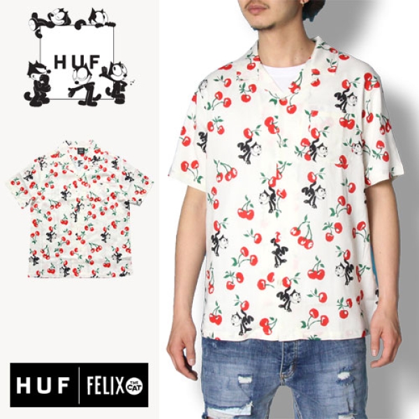 FELIX CHERRY WOVEN SHIRT BU00036SP18 シャツ|HUF|ストリート