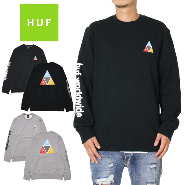 ☆HUF（ハフ）☆PRISM CREW (スウェット） HUF ハフ スウェット PRISM CREW メンズ ファッション クルー