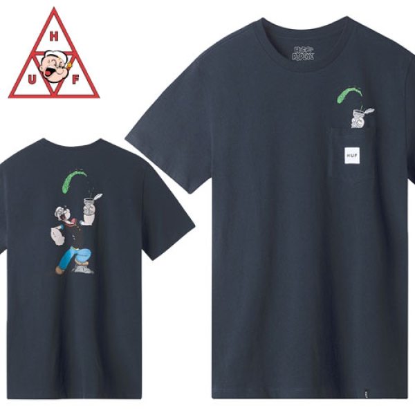 POPEYE S/S POCKET TEE TS00848SP19 Tシャツ|HUF|ストリート 
