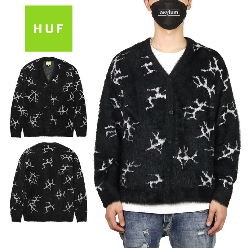 B系 ストリート系 | HUF | ハフ | CRACKED CARDIGAN KN00412