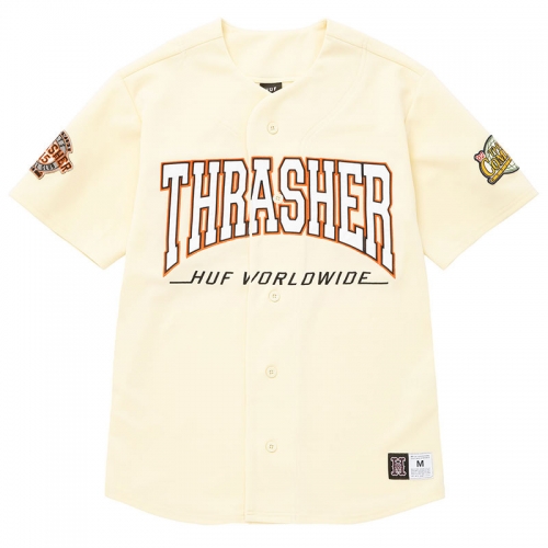 HUF×THRASHER ベースボールシャツ　BASEBALL JERSEY