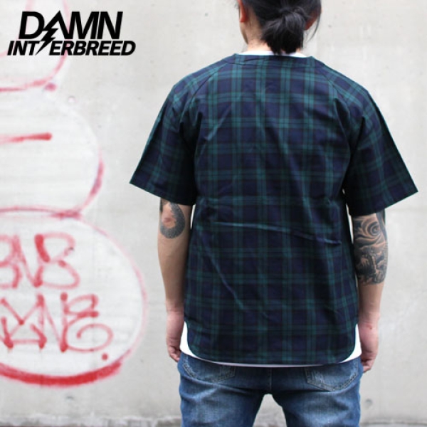 インターブリード ブラックウォッチ ベースボールシャツ