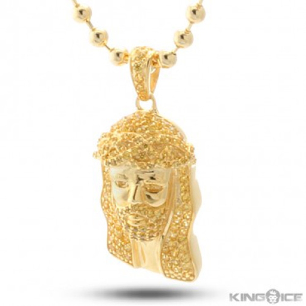 CZ JESUS GOLD ネックレス|KING ICE|ストリートファッション