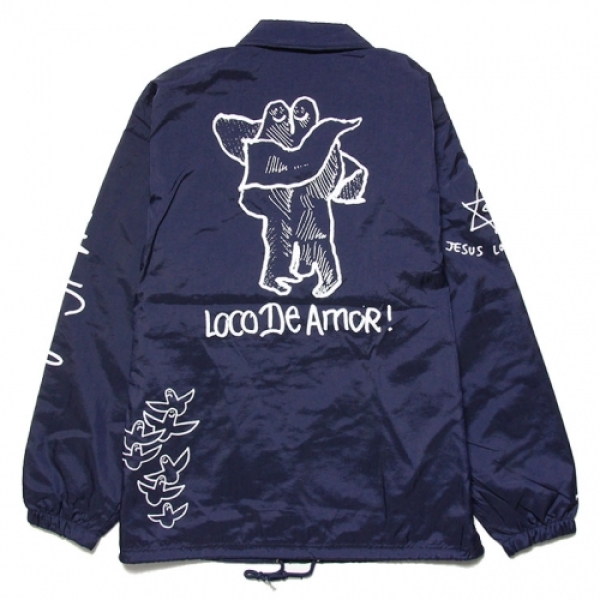 マークゴンザレス 中綿ジャケット (What it isNt)MARK GONZALES アウター スタンドカラー メンズ レディース ブランド  大きいサイズ おしゃれ 黒