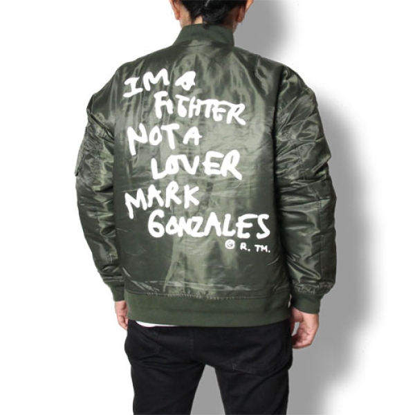 美品　マークゴンザレス　ma-1 ボンバージャケット　M カーキ 2025年最新】mark gonzales ma-1の人気アイテム - メルカリ