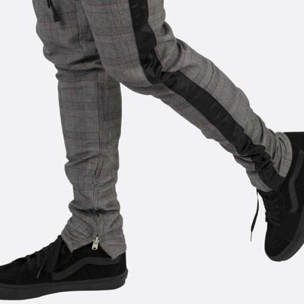 PLAID TRACK PANTS 18ML-SP385P トラックパンツ|mnml|ストリート