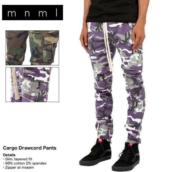 CARGO DRAWCORD PANTS CAMO カーゴパンツ|mnml|ストリートファッション