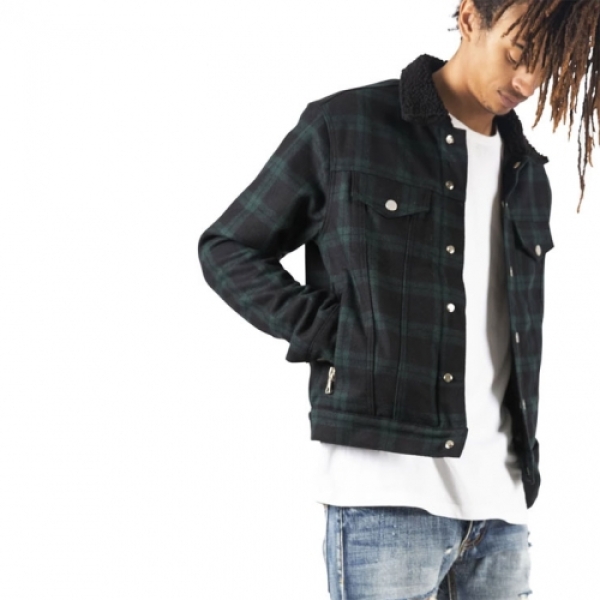 FLANNEL SHERPA JACKET Blue/Green 19ML-AW626Z フランネルジャケット 