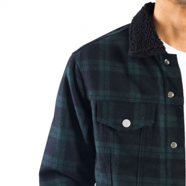 FLANNEL SHERPA JACKET Blue/Green 19ML-AW626Z フランネルジャケット 