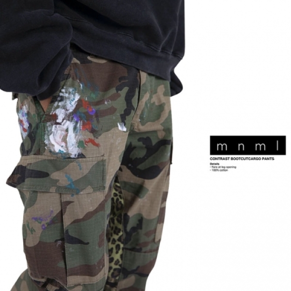 CONTRAST BOOTCUT CARGO フレアパンツ カーゴパンツ|ストリート