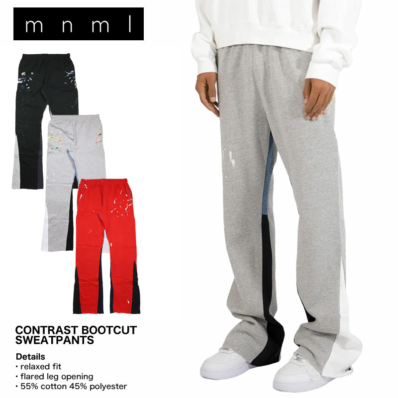 mnml CONTRAST BOOTCUT SWEATPANTS ミニマルパンツ 