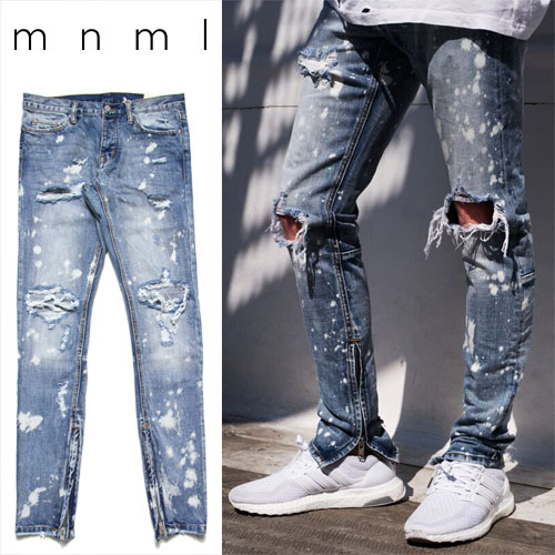 送料込 希少28 mnml m1 stretch denim