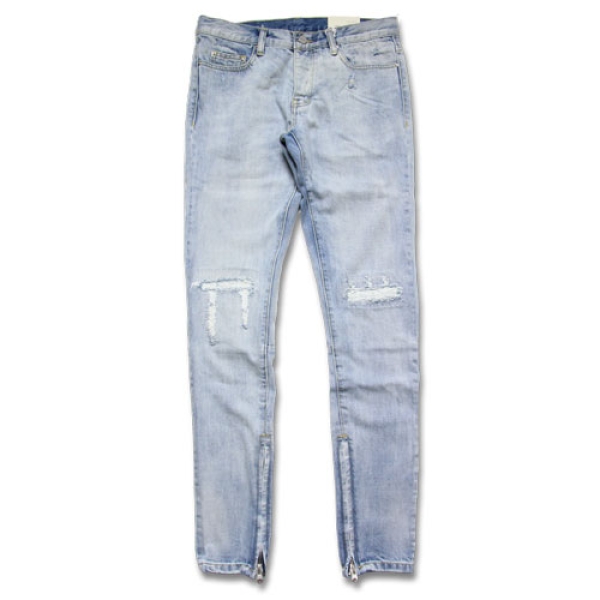 MNML M4 DENIM ダメージ 裾ジップ スリムフィットデニム 【サイズ32】