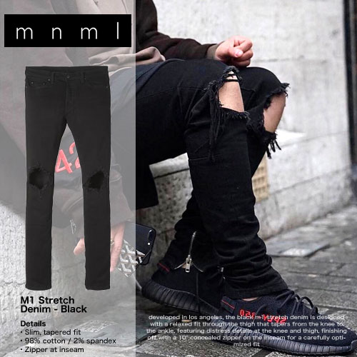 B系 ストリート系 | mnml | ミニマル | M1 STRETCH DENIM BLACK ...