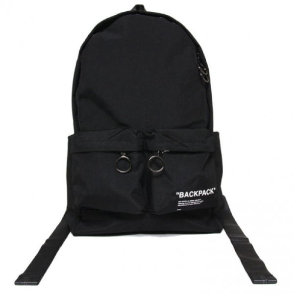 【激レア・美品】OFF-WHITE QUOTE BACKPACK BLACK QUOTE BACKPACK BLACK WHITE バックパック リュック|OFF-WHITE