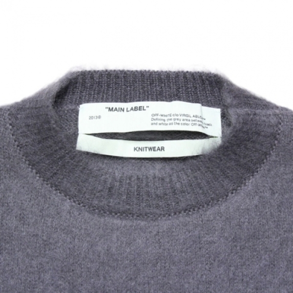 Off-White - OFF-WHITE DIAG BRUSHED モヘア混 ニット 楽天市場】オフホワイト OFF-WHITE DIAG BRUSHED KNIT CREWNECK