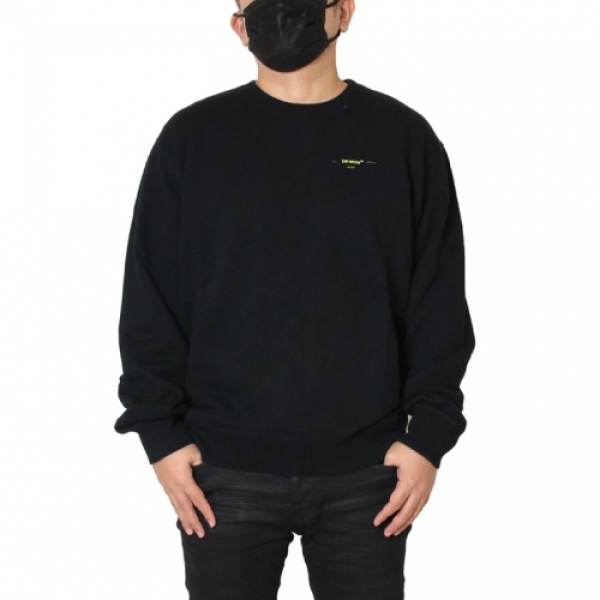 スウェット・トレーナー OFF WHITE 19FW ACRYLIC ARROWS SLIM SWEATSHIRT ACRYLIC ARROWS SLIM CREWNECK BLACK WHITE トレーナー|OFF