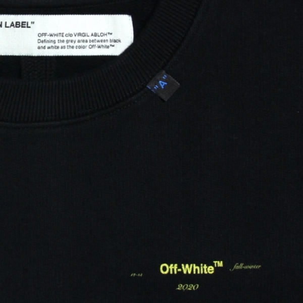 ACRYLIC ARROWS SLIM CREWNECK BLACK WHITE トレーナー|OFF