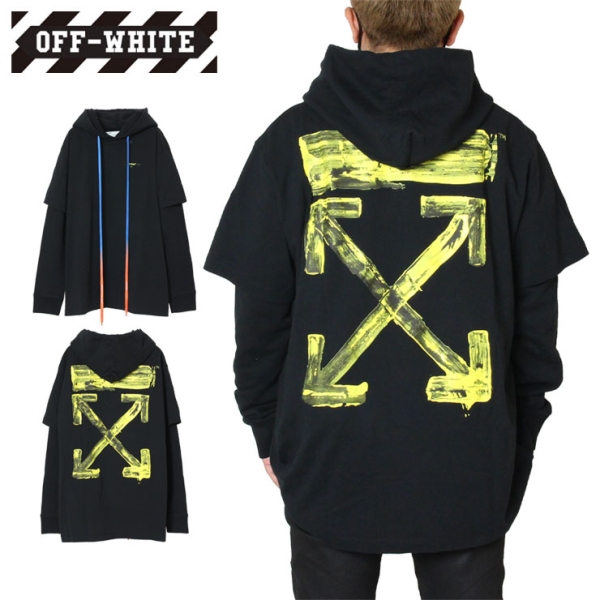 ACRYLIC ARROWS DOUBLE TEE HOO BLACK パーカー|OFF-WHITE