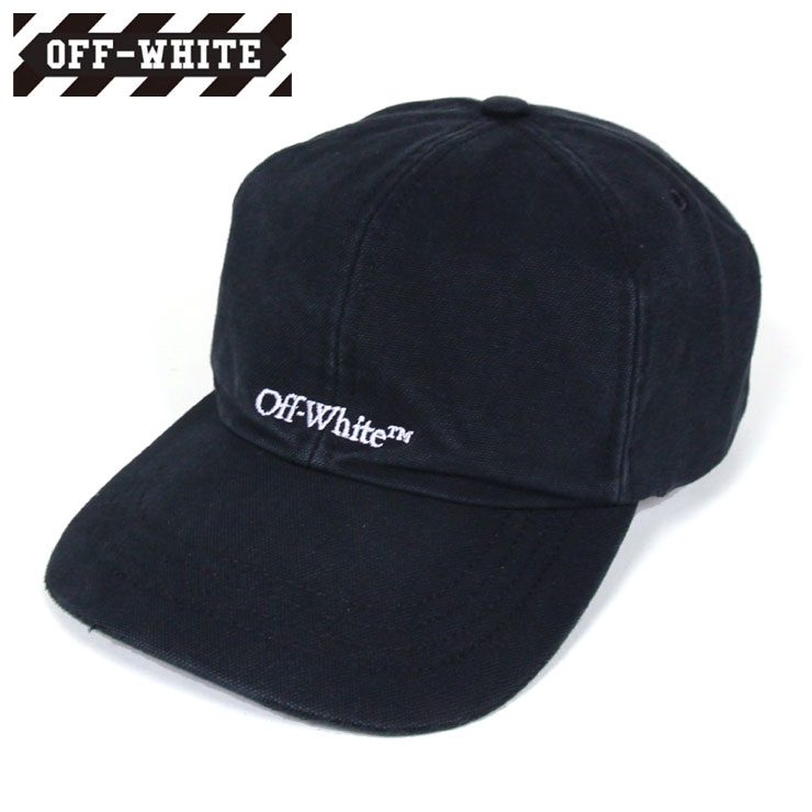 BOOKISH OW BASEBALL CAP BLACK WHITE OMLB022R21FAB006/キャップ 帽子