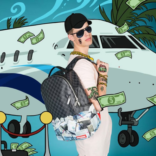 PARIS MONEY ROLLED B937 バックパック|SPRAY GROUND|ストリート