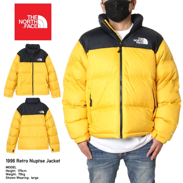 1996 RETRO NUPTSE JACKET NF0A3C8D イエロー(70M) ダウンジャケット